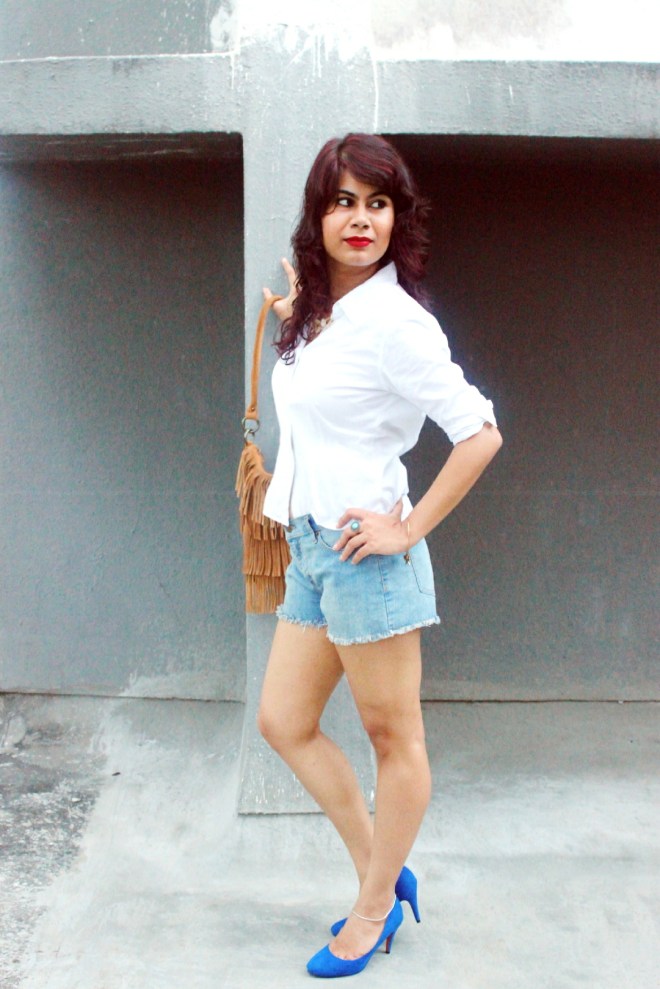 Denim, white and fringe