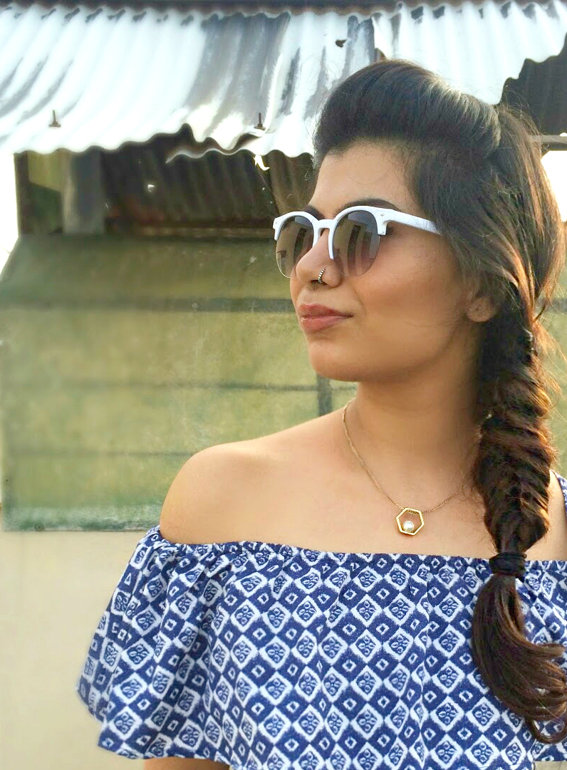 Retro Blues – The Off Shoulder Maxi&nbsp;Dress