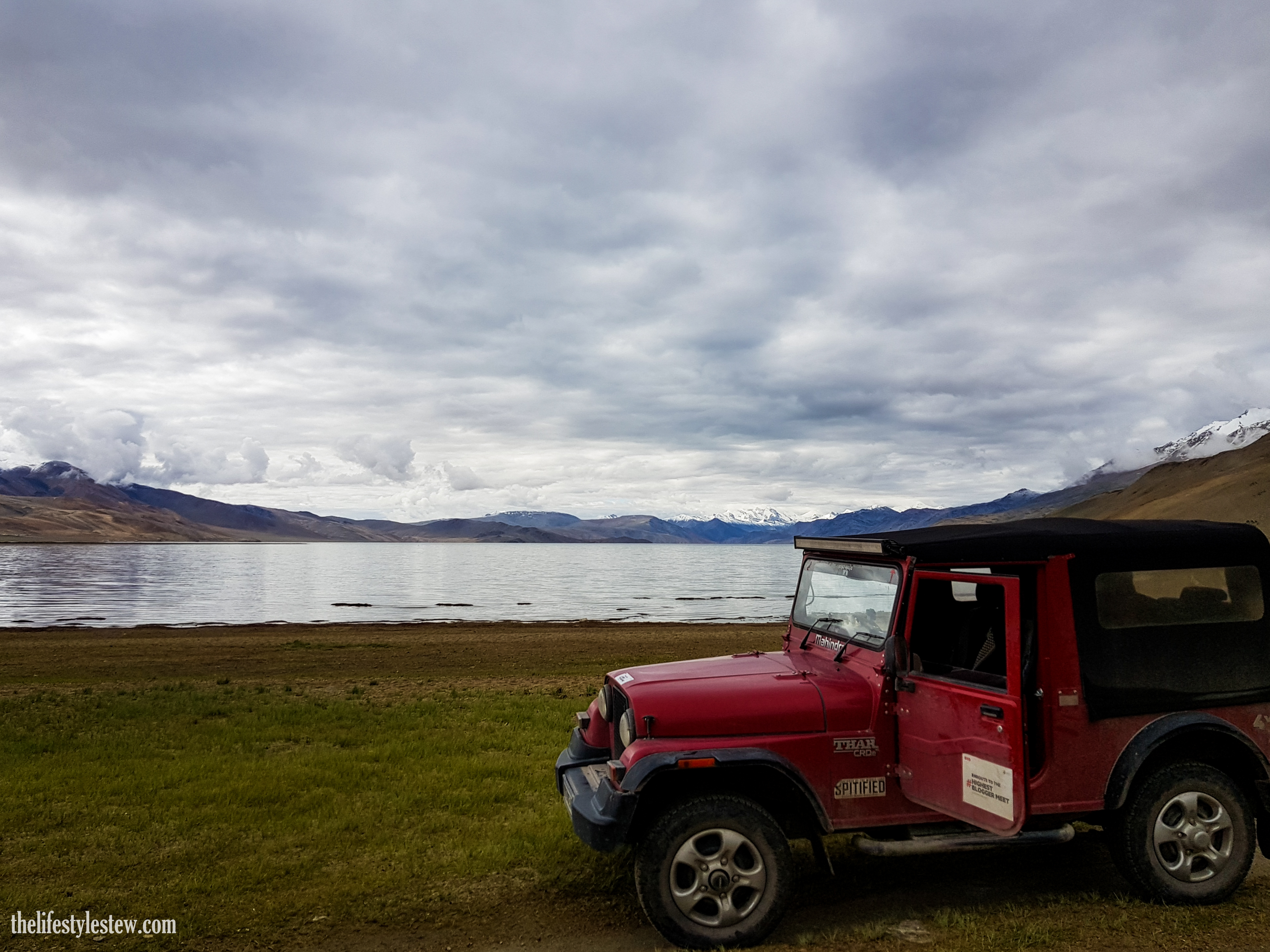 The rugged Thar taking a much deserved halt at Tso Moriri